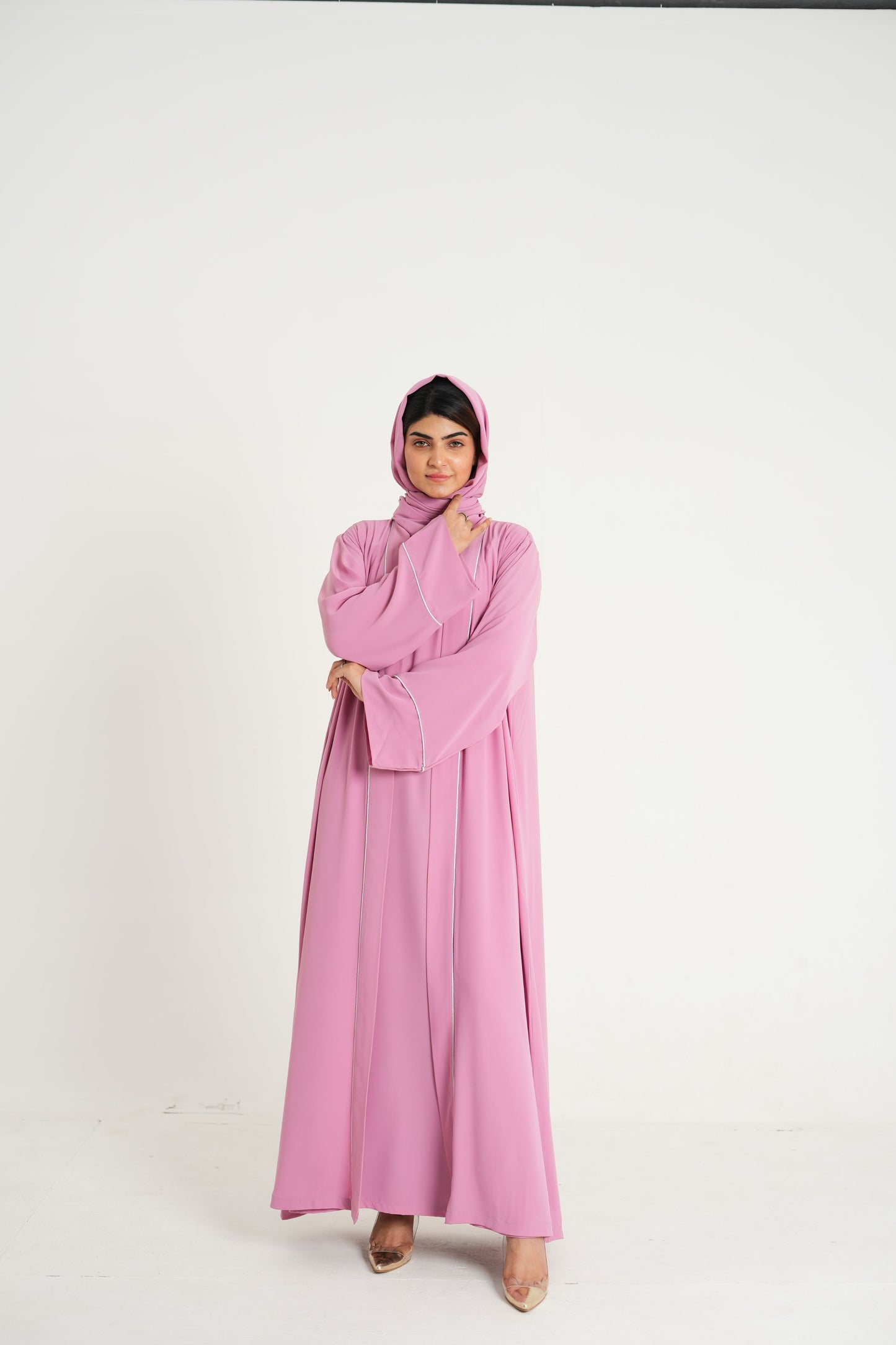 Blush Bloom – Baby Pink Korean Georgette 2PC (Inner + Upper)