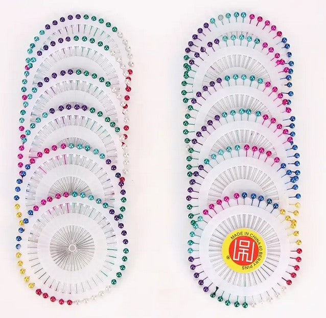 480pcs Colorful Round Head Positioning Pearl Beads Pins