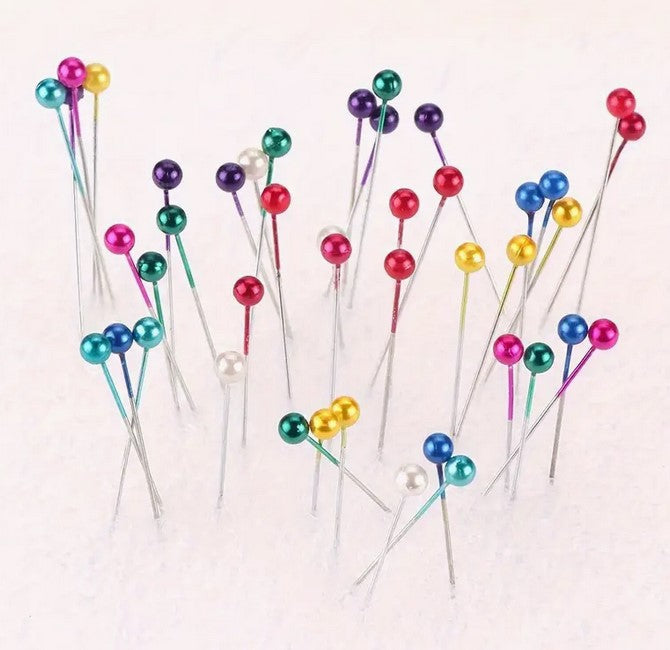480pcs Colorful Round Head Positioning Pearl Beads Pins