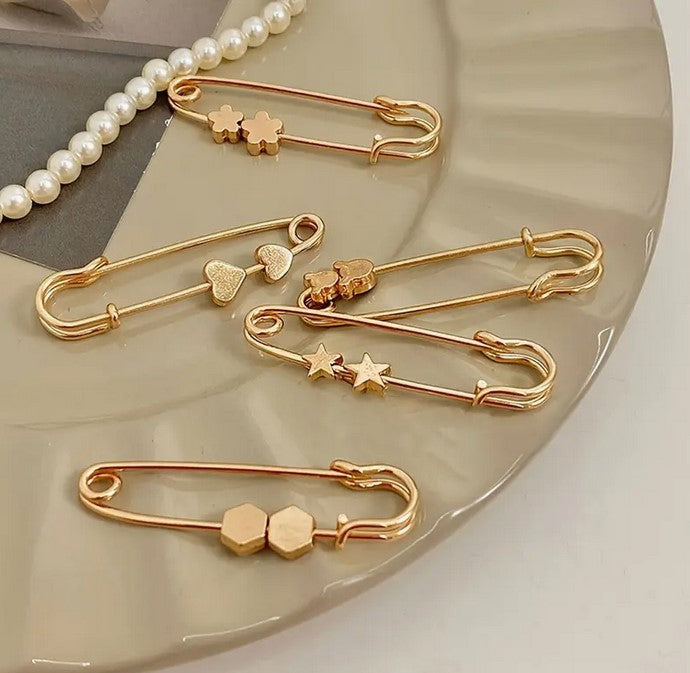 5PC Golden Quilting Pins