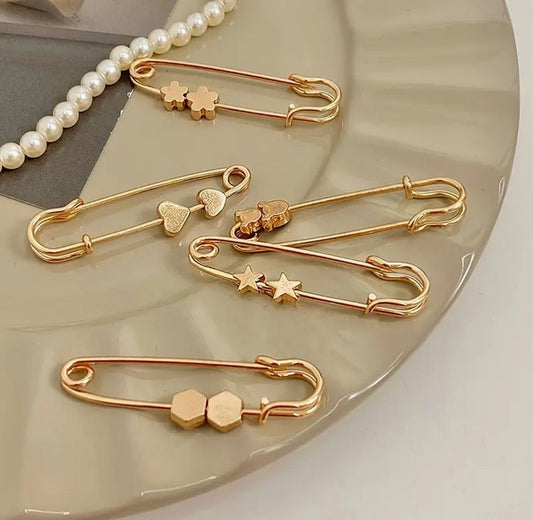 5PC Golden Quilting Pins