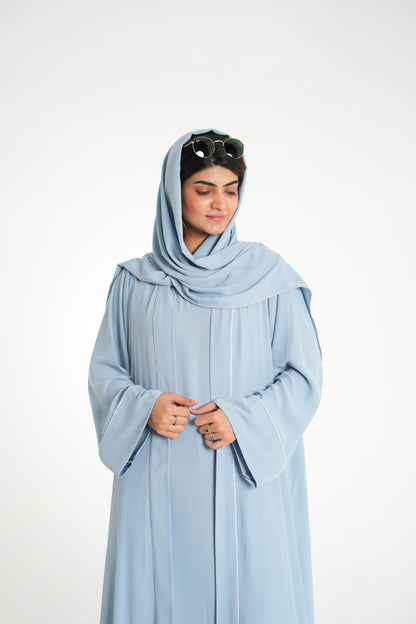 Sky Serenity – Light Sky Blue Korean Georgette 2PC (Inner + Upper)