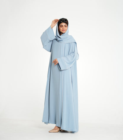 Sky Serenity – Light Sky Blue Korean Georgette 2PC (Inner + Upper)