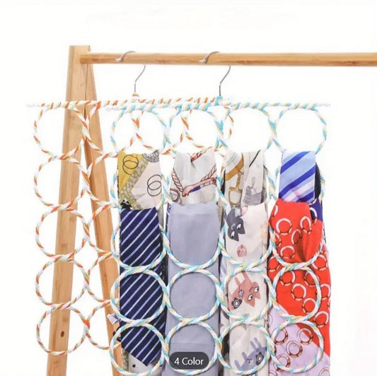 1pc 28-Circle Scarf and Tie Rack