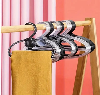 Space-Saving Black Plastic Oval Scarf Hanger